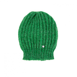 Miękka czapka ze ściągaczem - Zielony