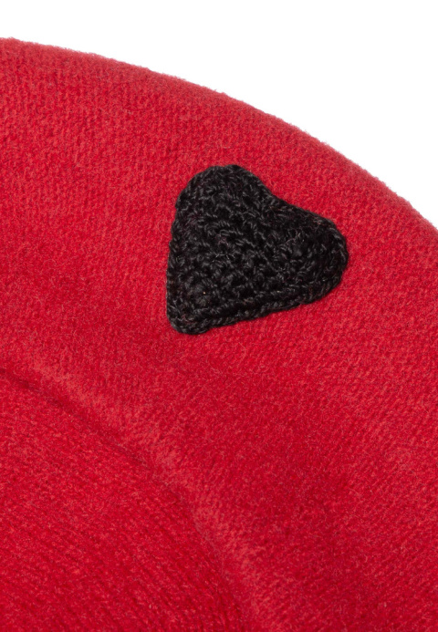 Beret serce - Czerwony